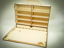 Load image into Gallery viewer, MEGA Portable Paint Station, modular shelves and storage compatible with GW, Citadel, Model Master, Vallejo and Army Painter and DIY

