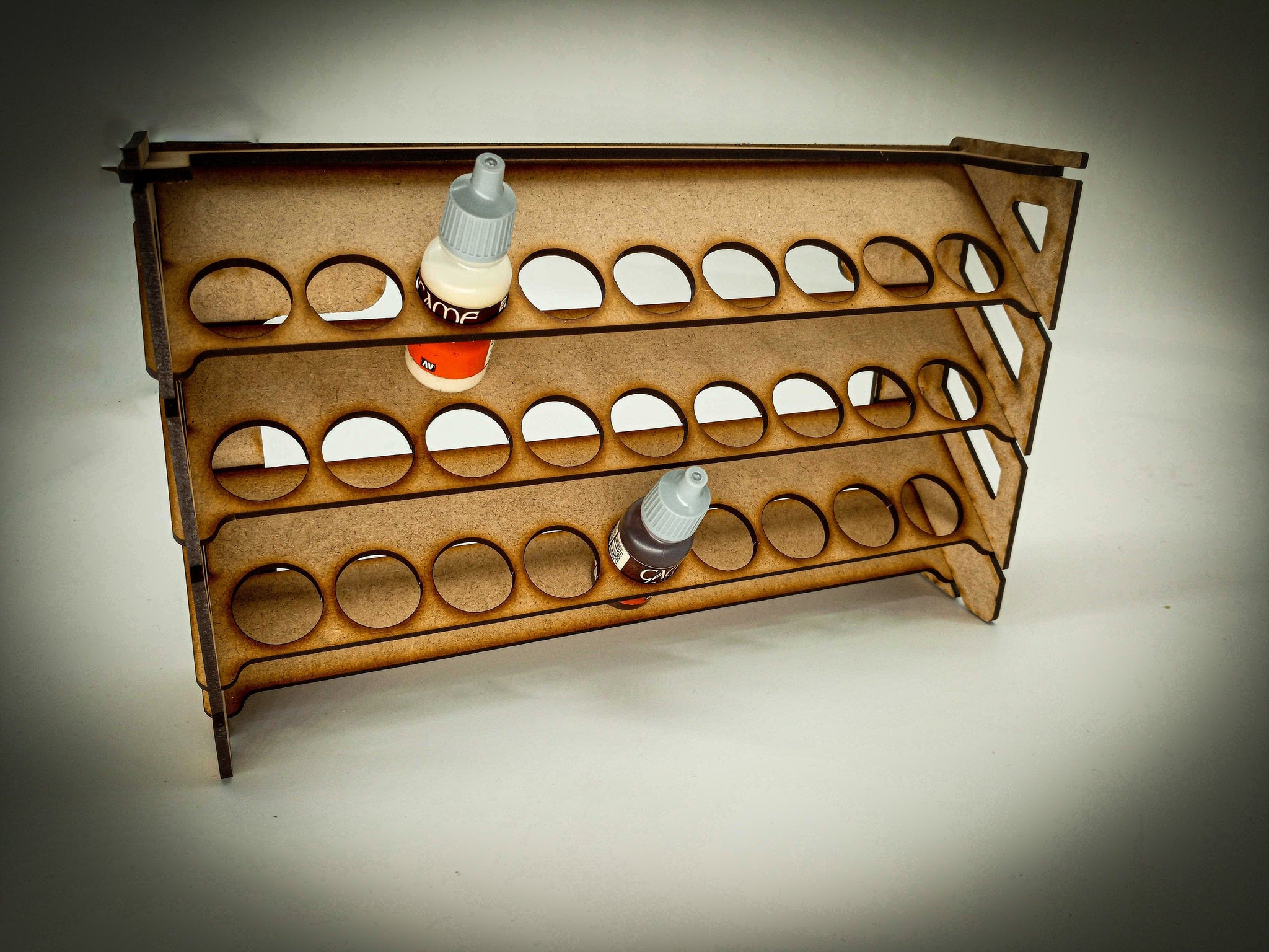 Hobby Paint rack for Vallejo and Army Painter. 75 pot capacity wall  mountable
