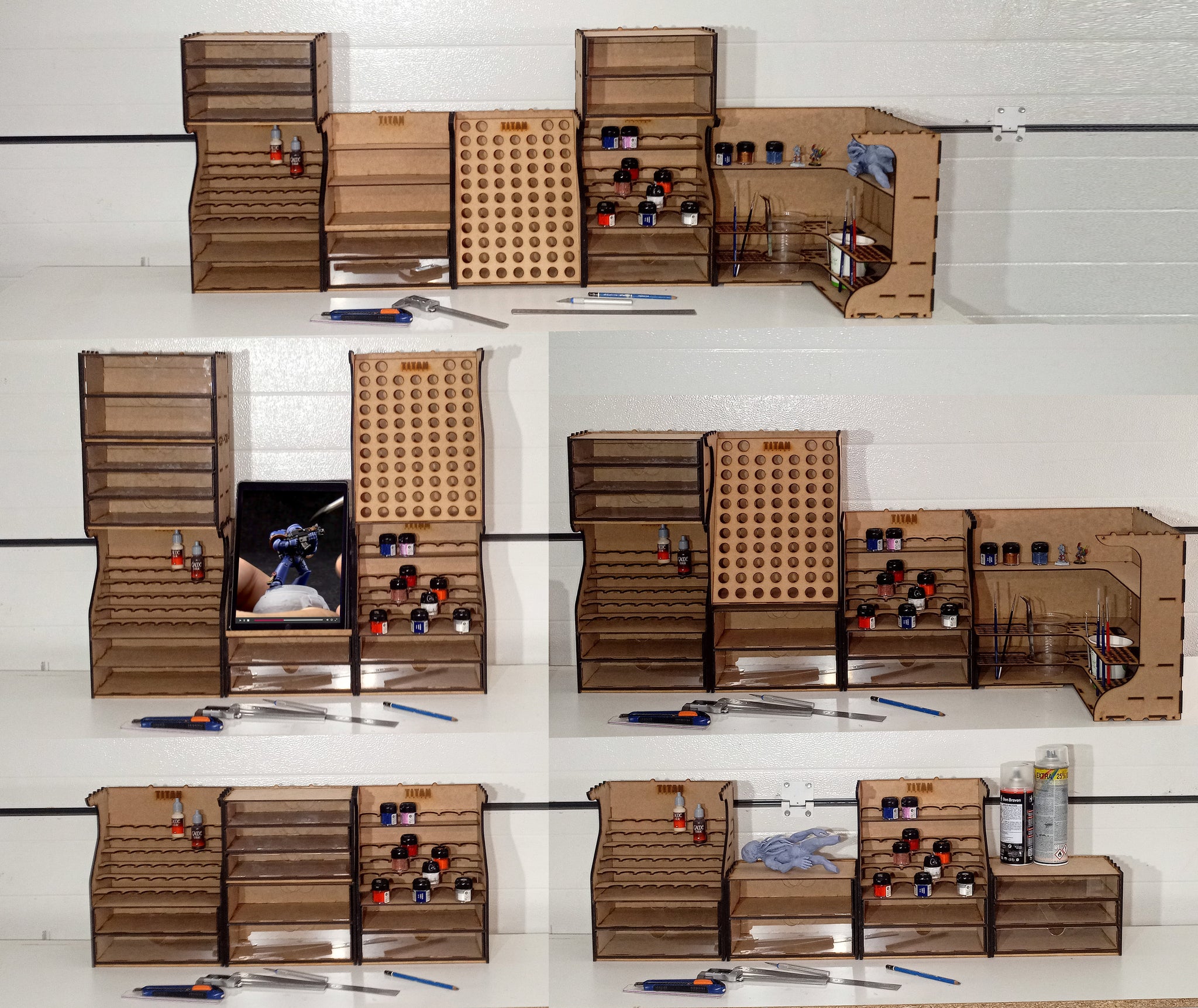 Titan Storage - Modular Storage Paint Rack cabinet organizer