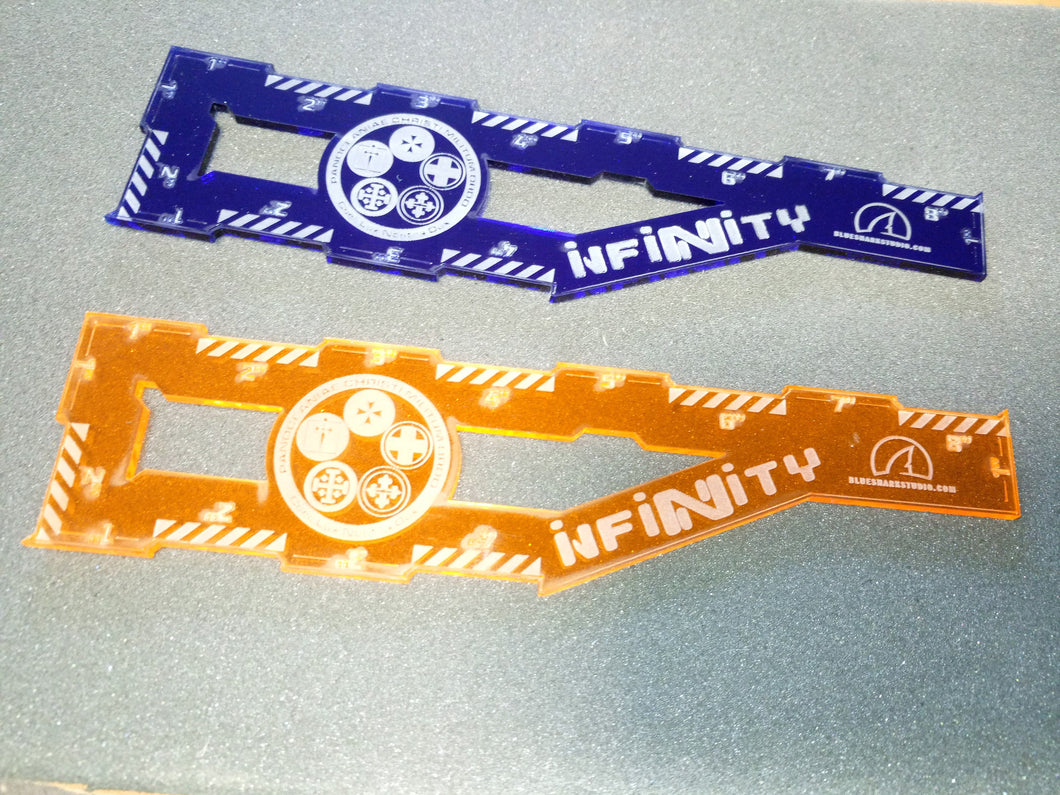 Infinity Movent Gauge 8'' 4'' 2'' 1'' Combat Rulers acrylic